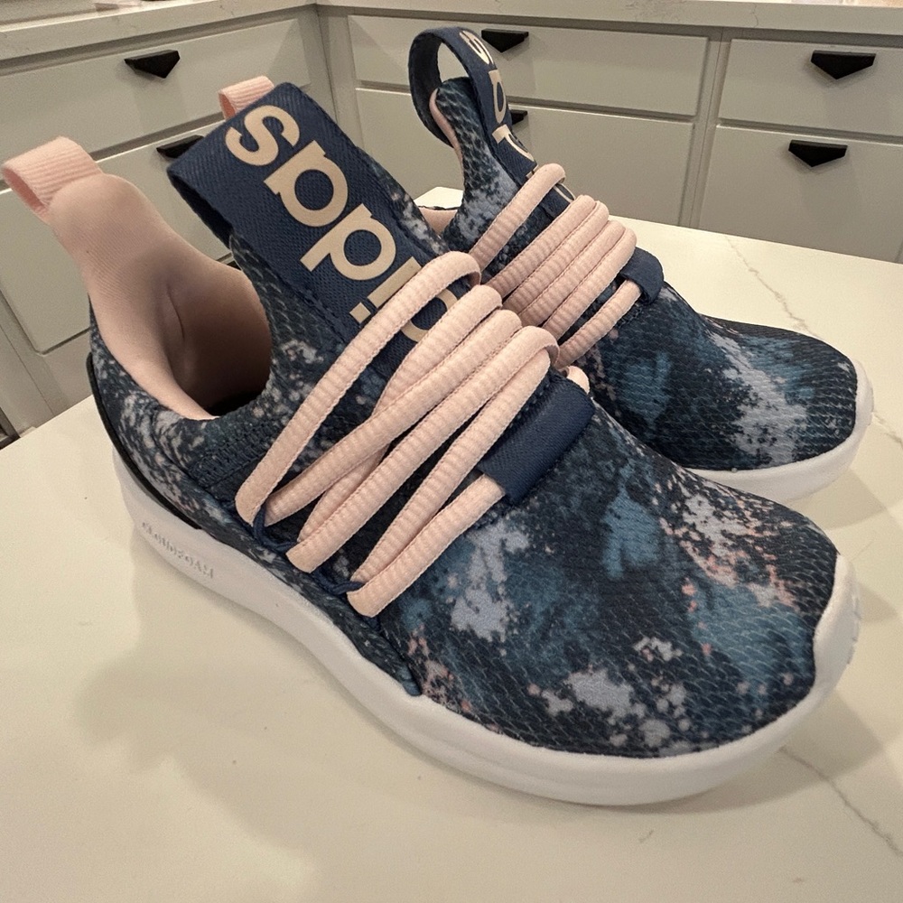 Kids Blue and Pink Adidas Sneakers